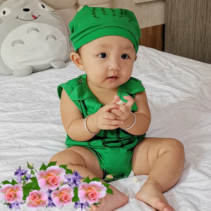 Bộ quần áo thú cưng chíp nón cho bé