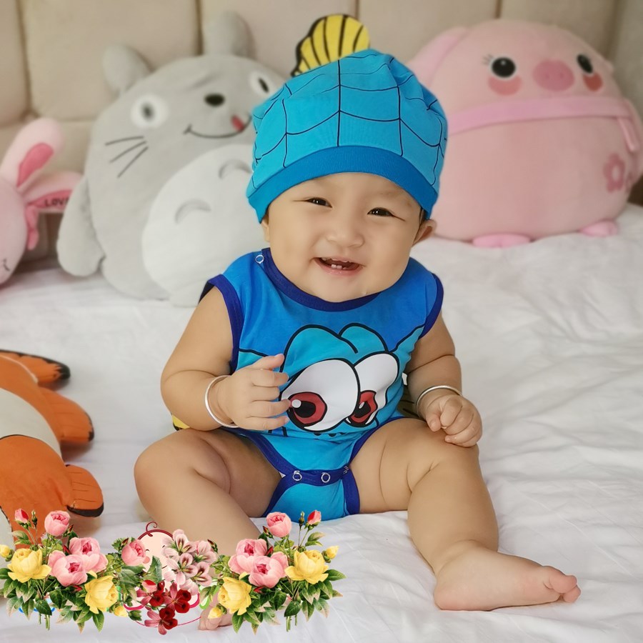 Bộ quần áo thú cưng chíp nón cho bé cá nemo