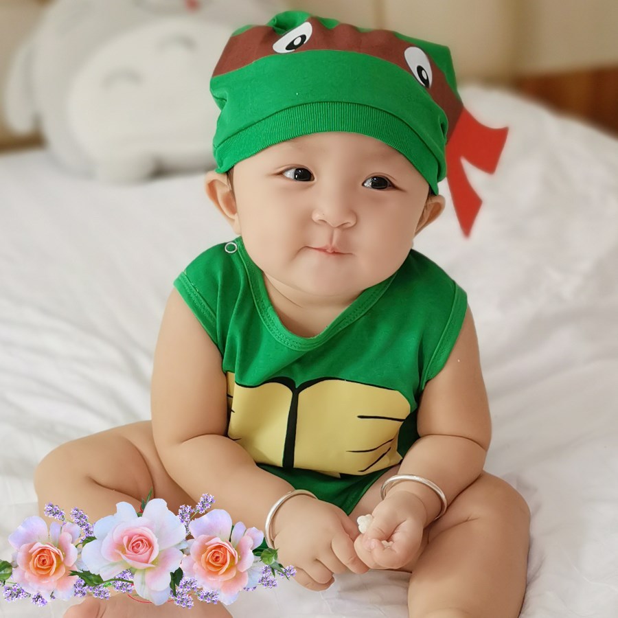Bộ quần áo thú cưng chíp nón cho bé