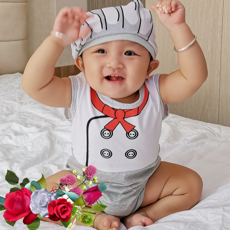 Bộ quần áo trẻ em ninja rùa, chó đốm, siêu nhân, trái cây, dâu, dứa, dưa hấu, con mèo, thể thao, đầu bếp, học sinh, phi công, bác sĩ, cao bồi, mario, công tử, con dê, gấu pool, chú voi
