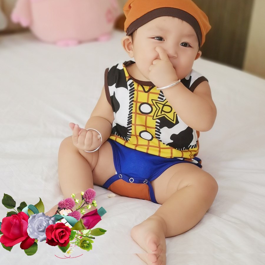 Bộ quần áo thú cưng chíp nón cho bé