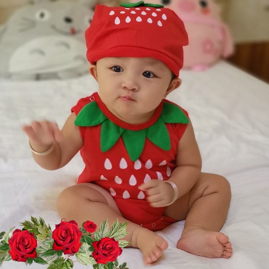 Bộ quần áo thú cưng chíp nón cho bé
