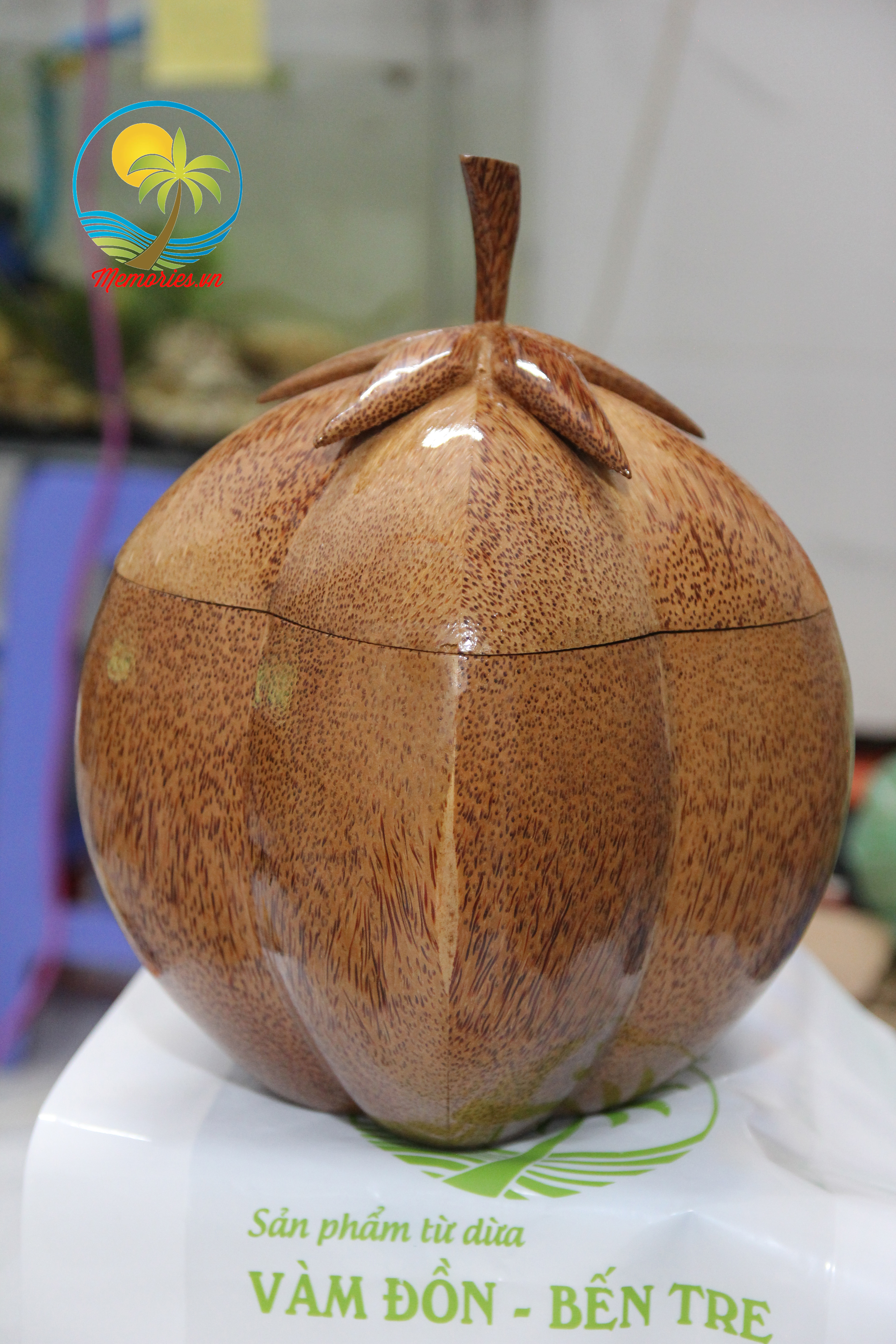 Vỏ Giữ Ấm Bình Trà Bằng Gỗ Dừa Hình Trái Khế