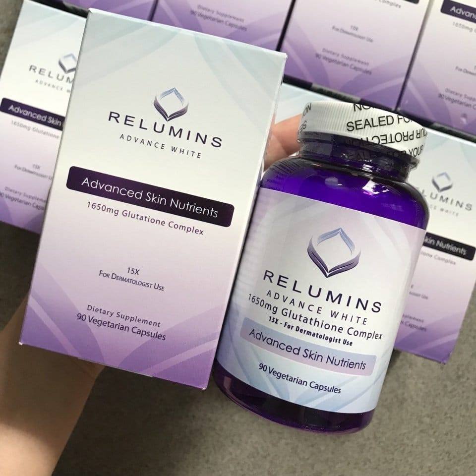 Viên Uống Trắng da Relumins Advance White Glutathione Complex (1650mg x 90 Viên)