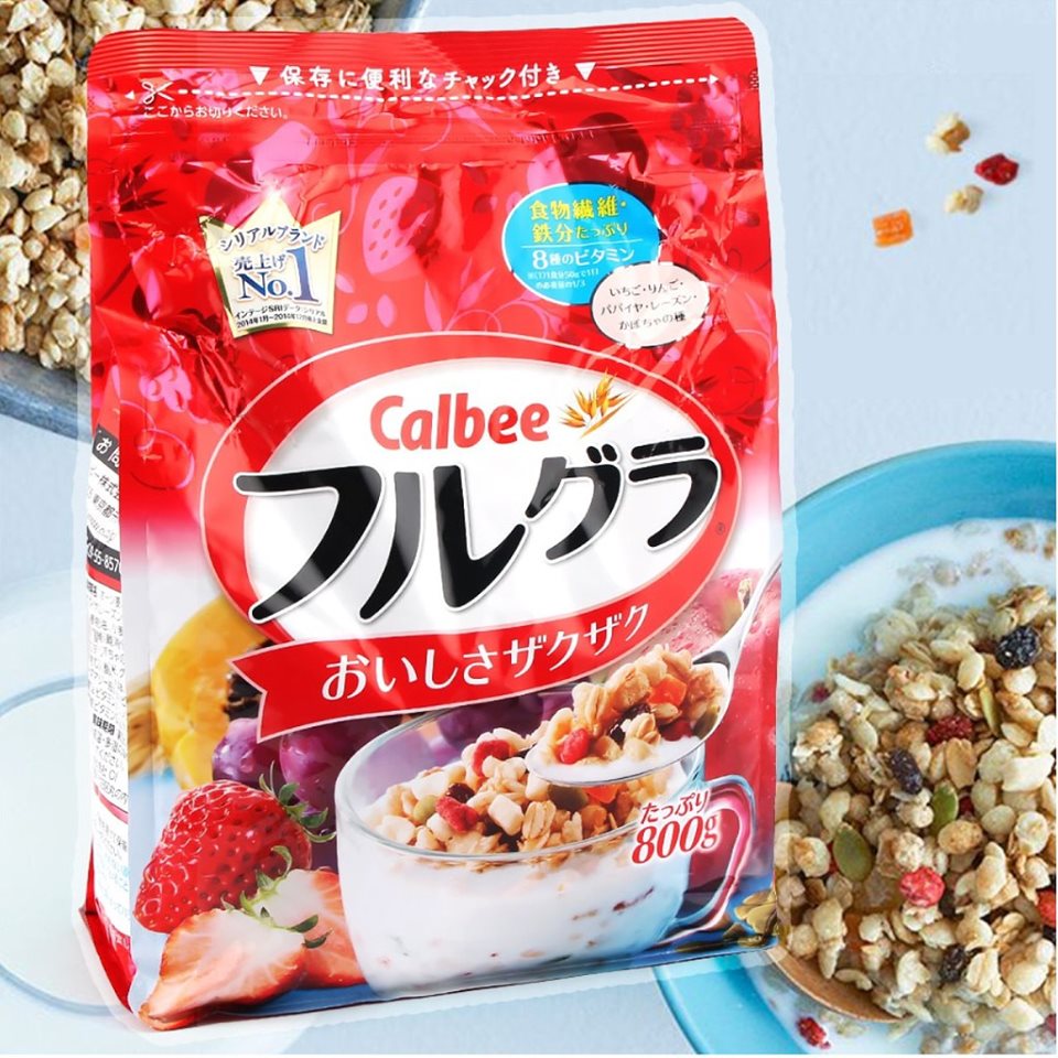 Ngũ Cốc Nhật Calbee 800g Đỏ