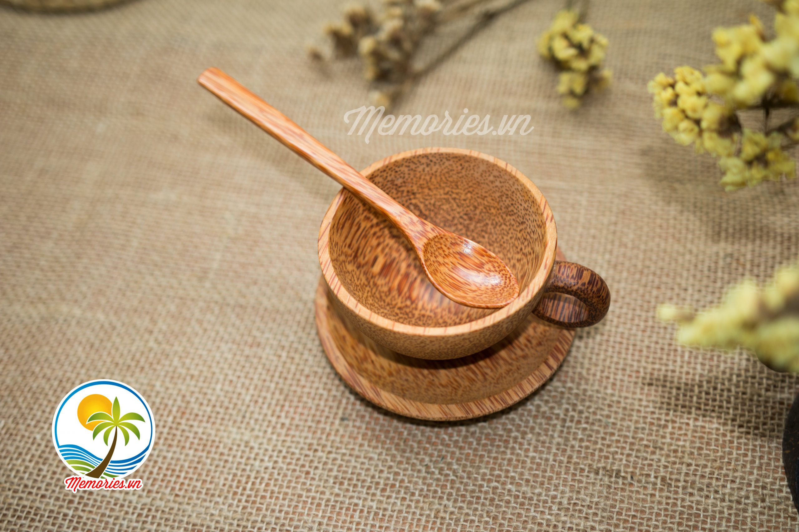 Bộ Ly - Tách Cafe Làm Từ Gỗ Dừa