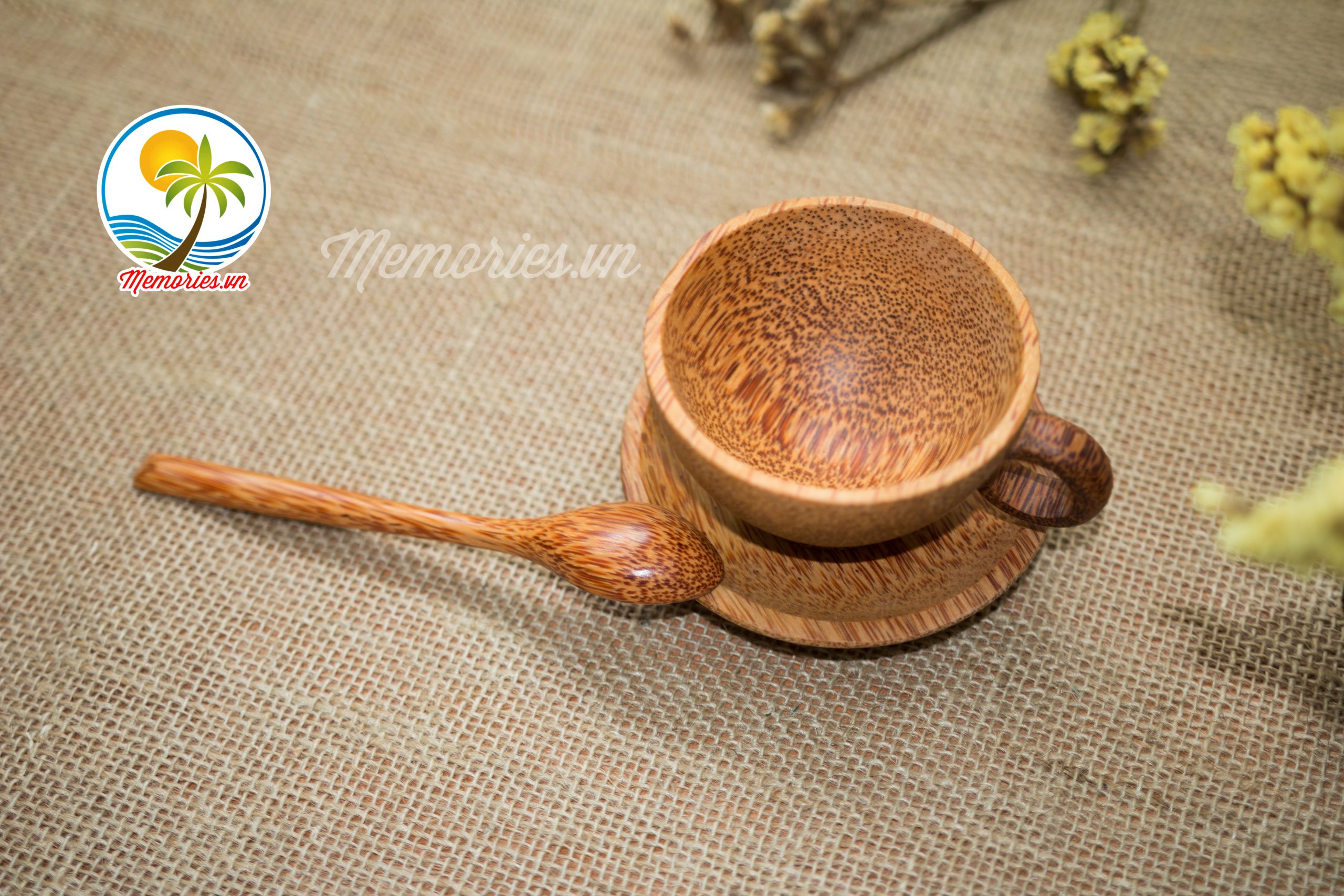 Bộ Ly - Tách Cafe Làm Từ Gỗ Dừa - Quà tặng trang trí handmade - Decor Craft Gifts Shop