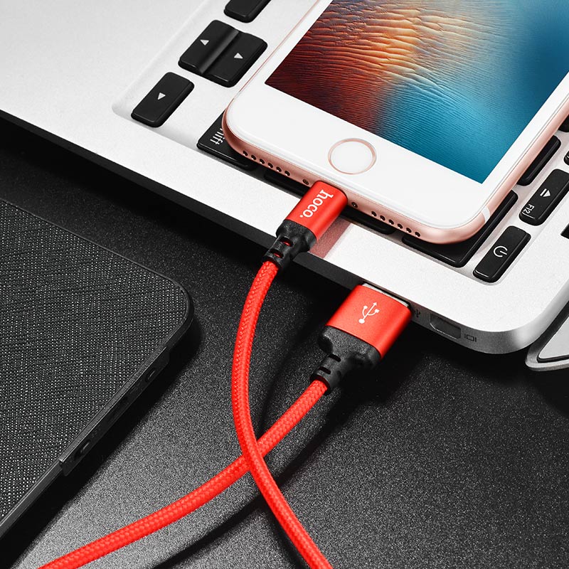 Cáp Sạc Nhanh Dây Dù Hoco X14 Lightning, Micro USB, Type C chất lượng cao - Chính Hãng 2m