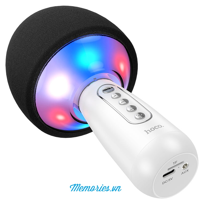 Microphone Karaoke Hoco "BK7 Cute" bluetooth v5.0 - Combo mic, loa không dây chính hãng hình Cây Nấm - Quà tặng người yêu dịp lễ Tết, Noel