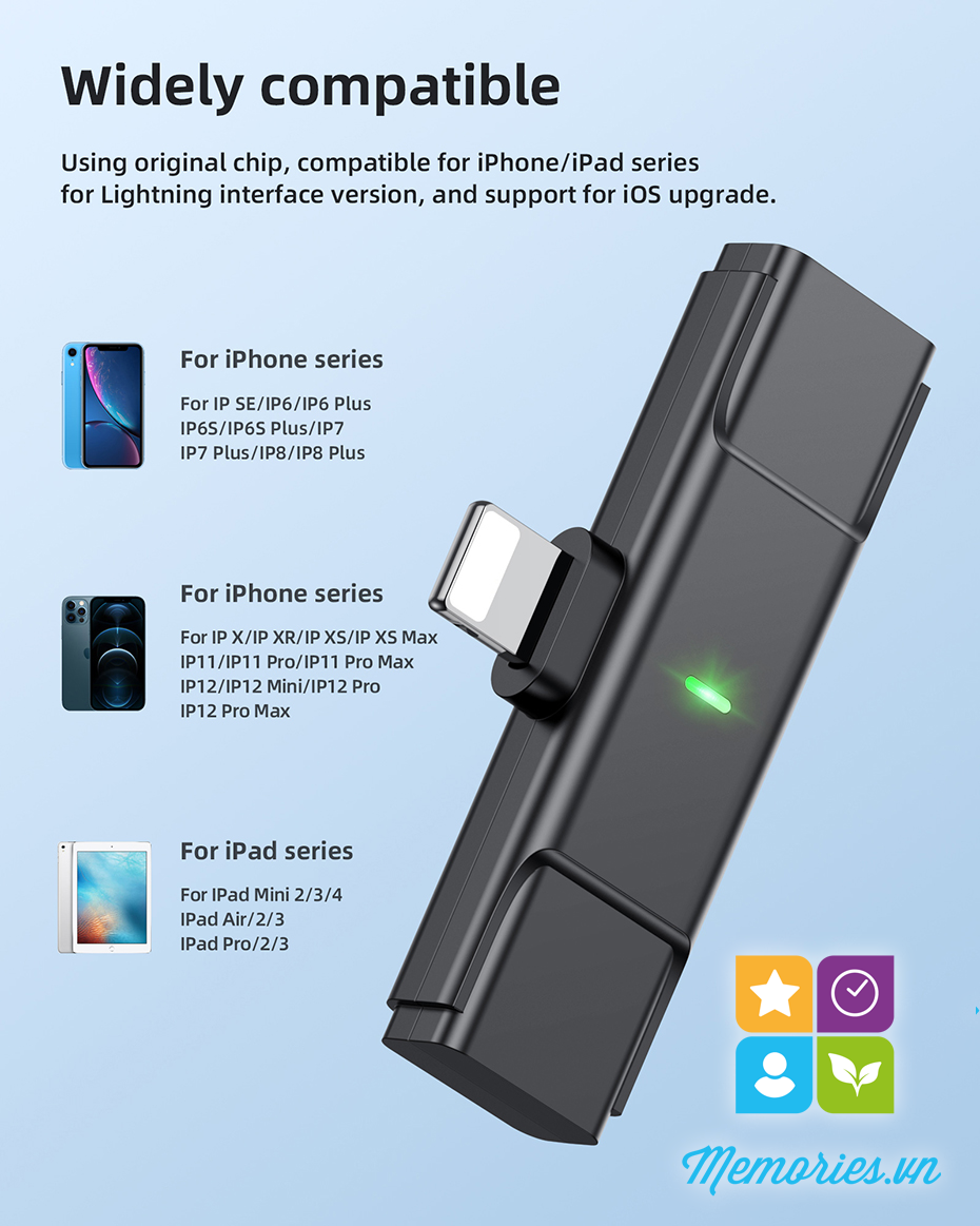 Micro thu âm không dây Hoco S31 3 in 1 (Lightning / Type C / audio) / S19 ENC khử noise Bluetooth 5.0 cho điện thoại, tai nghe chính hãng, quay video