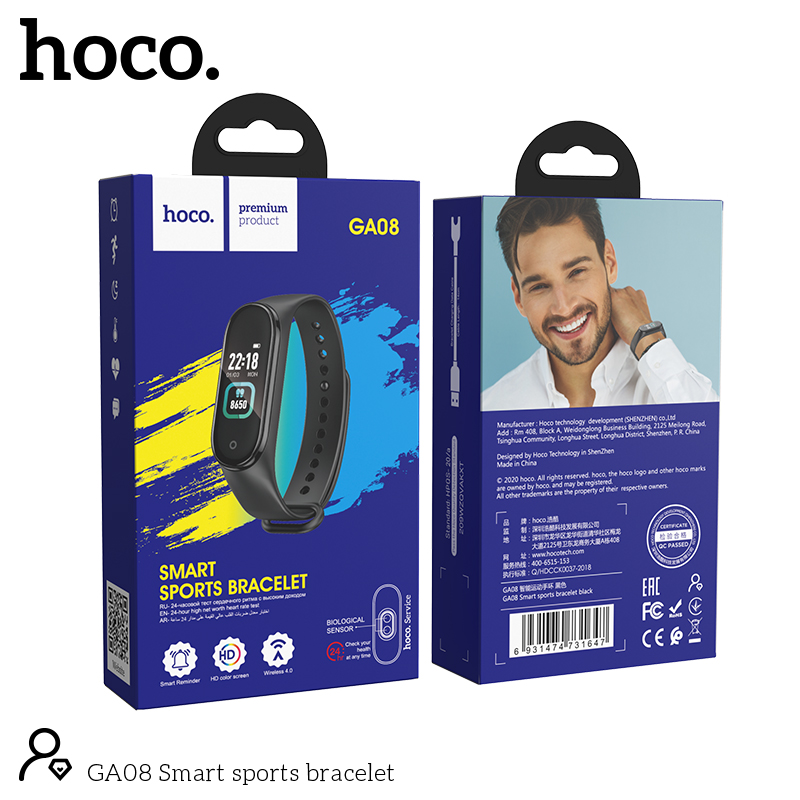 Đồng Hồ thông minh Smartwatch Hoco GA08 thể thao chính hãng, chống nước