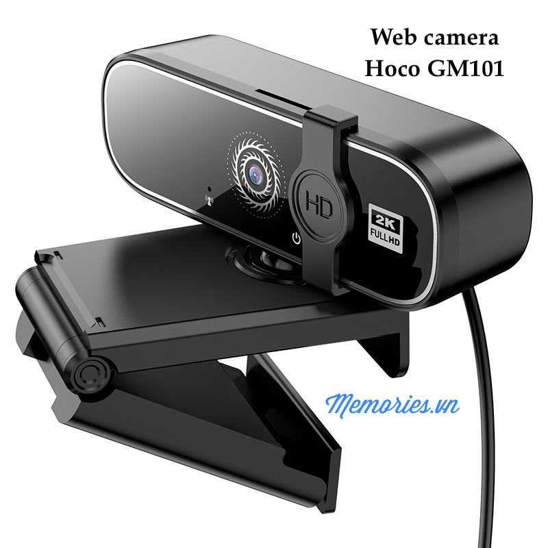 Webcam Hoco GM101 2K, Full HD 1080p kèm Mic thu âm PC, Laptop chính hãng, học online, livestream