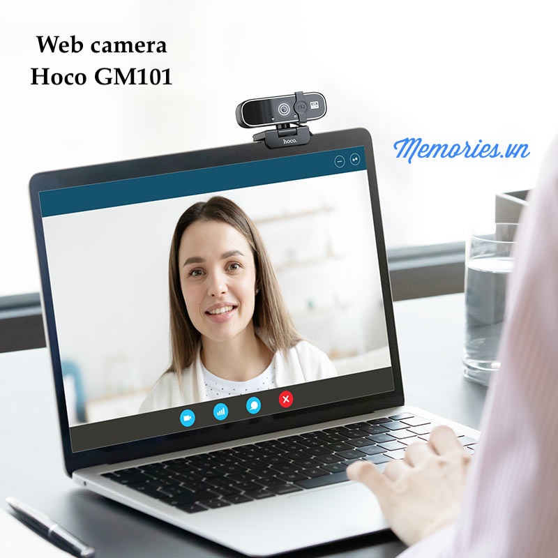 Webcam Hoco GM101 2K, Full HD 1080p kèm Mic thu âm PC, Laptop chính hãng, học online, livestream