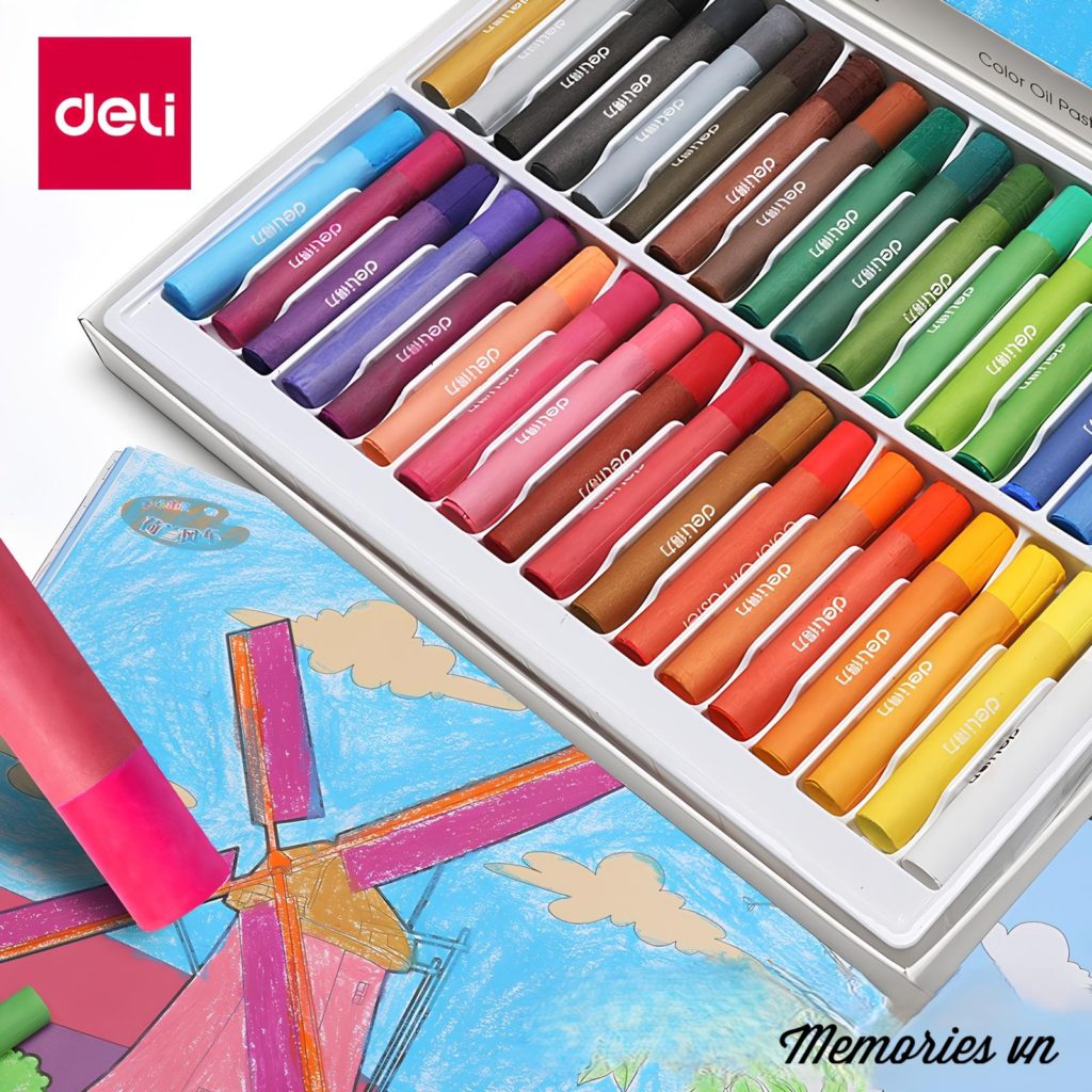 Hộp Bút Màu Sáp Dầu Deli - Soft Oil Pastels 2 Hộp Bút Màu Sáp Dầu Deli - Soft Oil Pastels giá rẻ